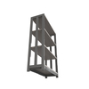 Linea Italia Three-Tier Bookshelf, Easy Assembly, 31.5 x 12", Gray/Ash ZUD735